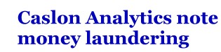 title for Money Laundering and Tracking note