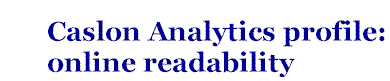 title for Online Readability profile